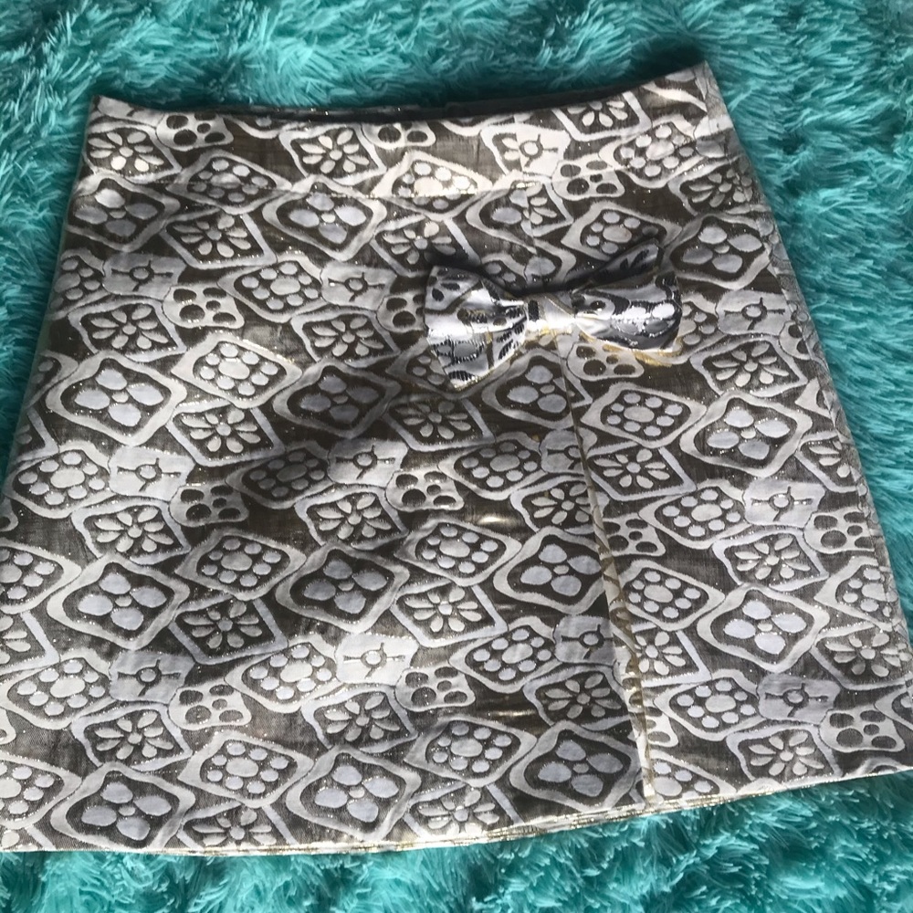 Crew cut Gold Adjustable Gold Metallic Lined Skirt